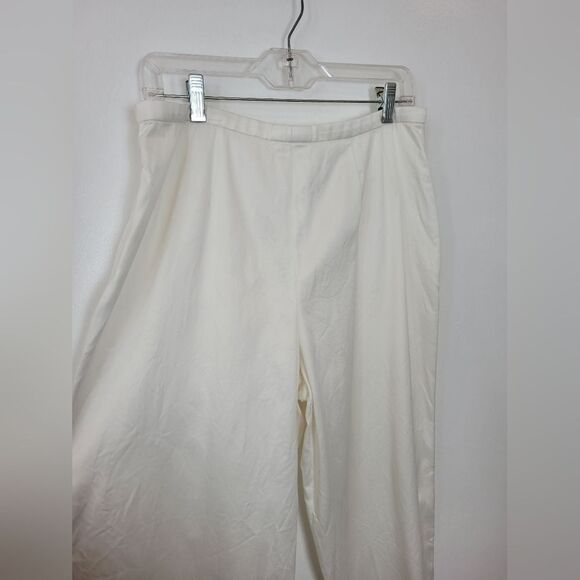 *Flawed* Vintage Giorgio Armani Le Collezioni White Dress Pants High Waist 14 - Picture 11 of 12
